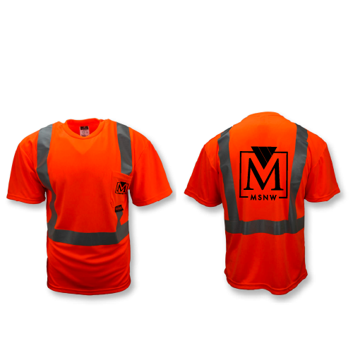 Safety Orange Class 2 Short Sleeve Shirt